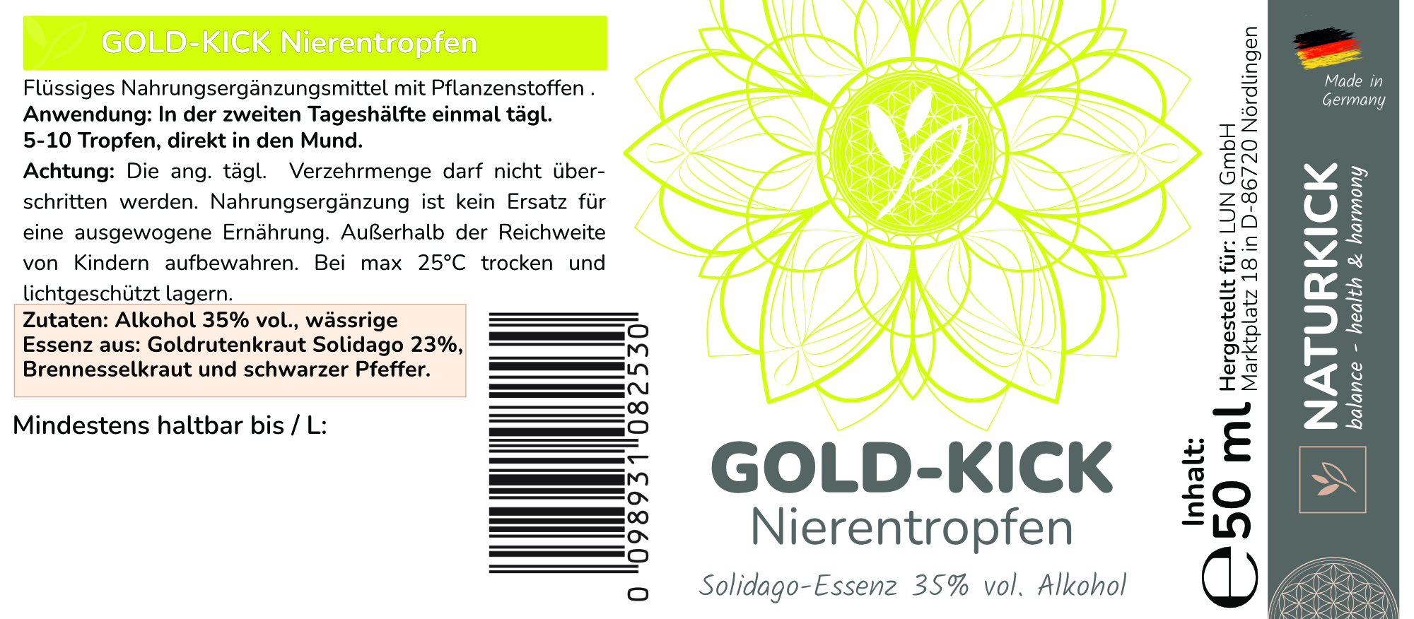 NATURKICK Gold-Kick Nieren Tropfen 50ml