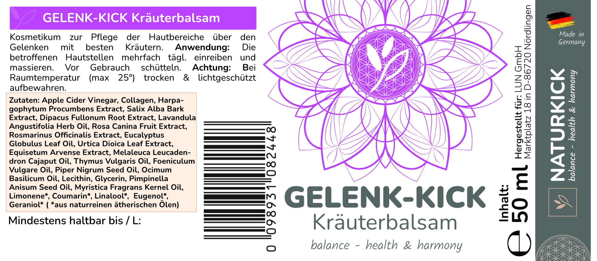 NATURKICK Gelenk-Kick Kräuterbalsam