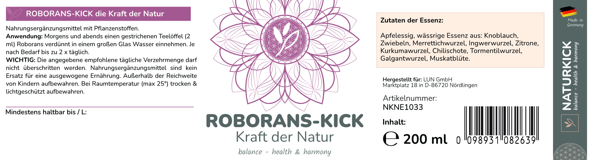 NATURKICK Roborans-Kick Kraft der Natur 200 ml